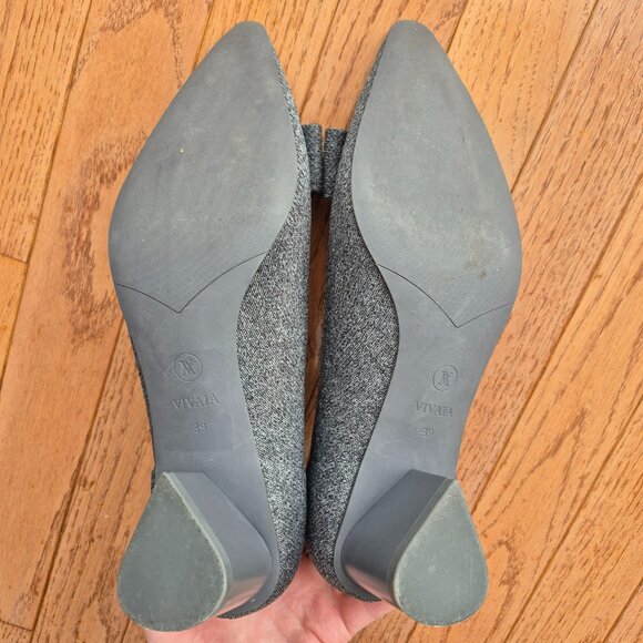 Vivaia Titli Pointed-Toe Bow Heels Gray EU39 US8 - Picture 10 of 13